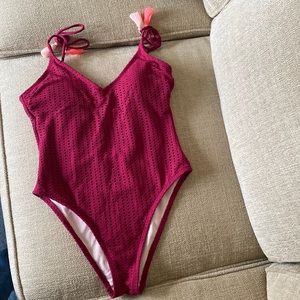 Xhileration swimsuit, Burgundy, Size S